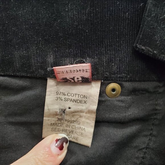 Anthropologie | Level 99 Women's Black Stretch Super Flare Corduroy Pants Sz‎ 26 - Picture 5 of 8